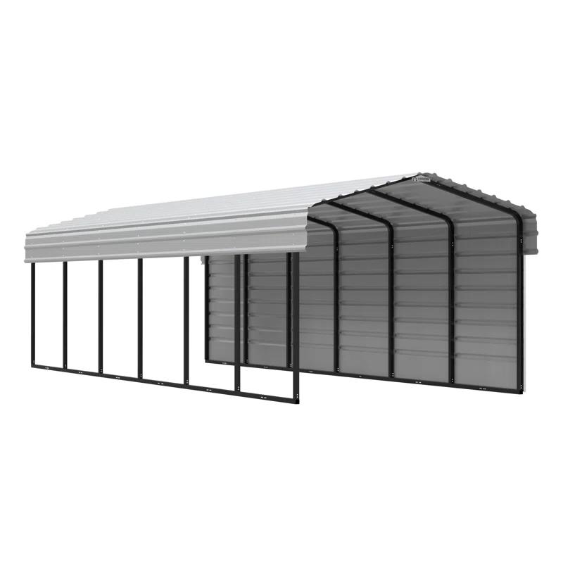 Arrow 29 x 10 ft Carport with 1-sided Enclosure