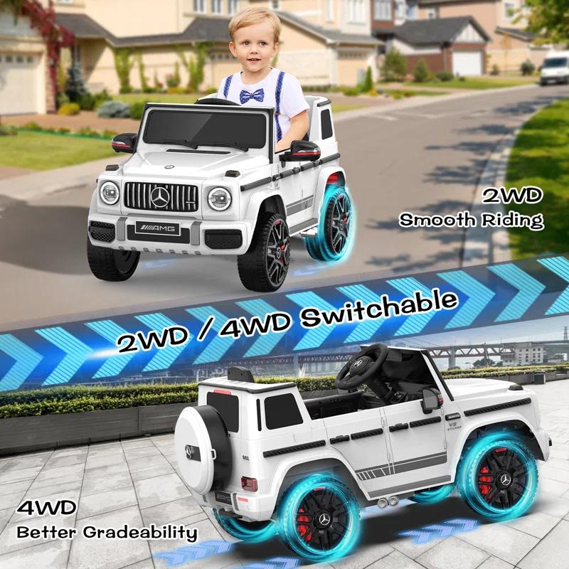 ANPABO ANPABO 24V 4WD Licensed Mercedes-Benz G63 Ride On Kids Car, Remote Control with Low Battery Voice Prompt