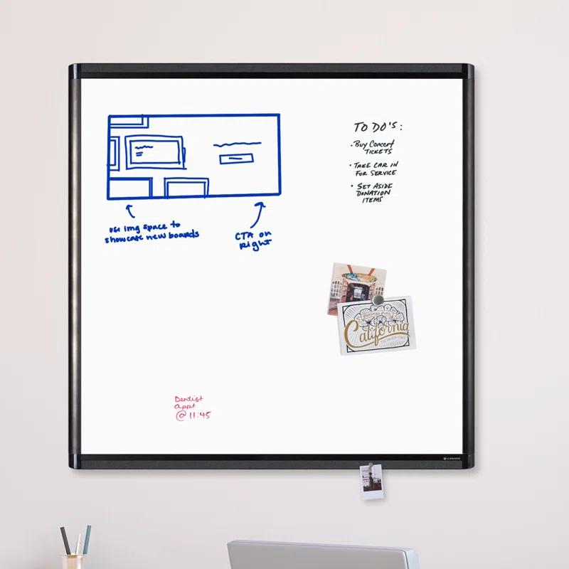 U Brands Wall Steel Magnetic Whiteboard