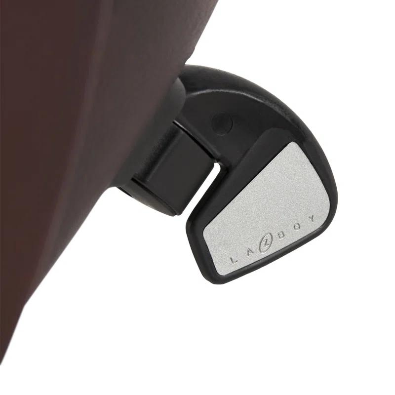 La-Z-Boy La-Z-Boy Bellamy Executive Office Chair with Memory Foam Cushions, Real Wood Arms and Swivel Base, Waterfall Seat Edge, Faux Bonded Leather