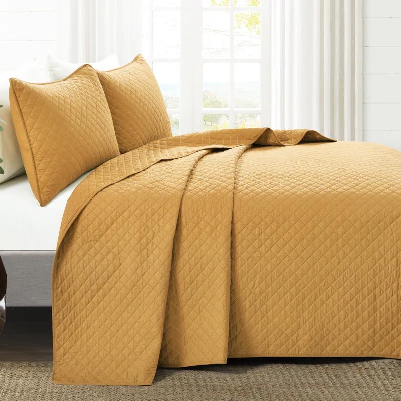 Lush Decor Ava Diamond Standard Cotton Modern & Contemporary Quilt Set