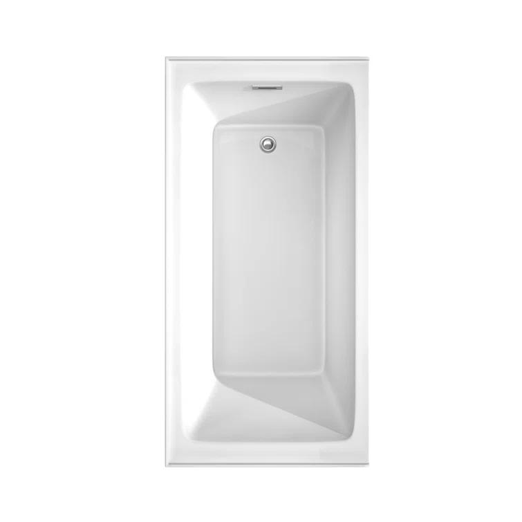 Wyndham Collection Grayley 60'' x 30'' Alcove Soaking Acrylic Bathtub WCBTW16030L