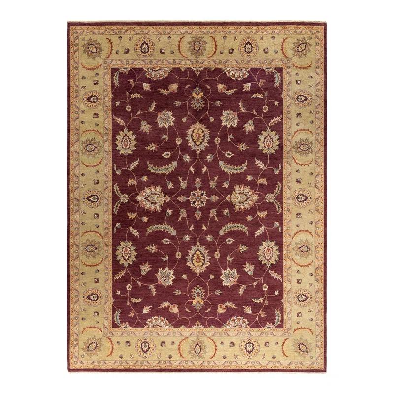 Solo Rugs Oushak One-of-a-Kind Hand-Knotted Area Rug - Red, 9' 2" x 12' 3"