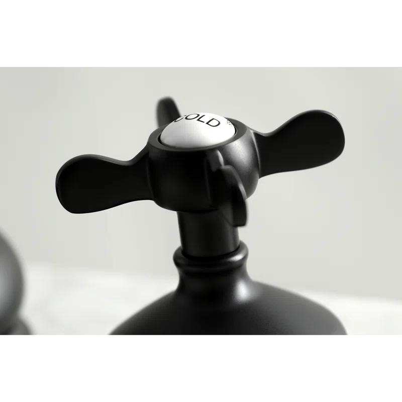 Kingston Brass Essex Two-Handle 3-Hole Deck Mount Widespread Bathroom Faucet with Brass Pop-Up Drain