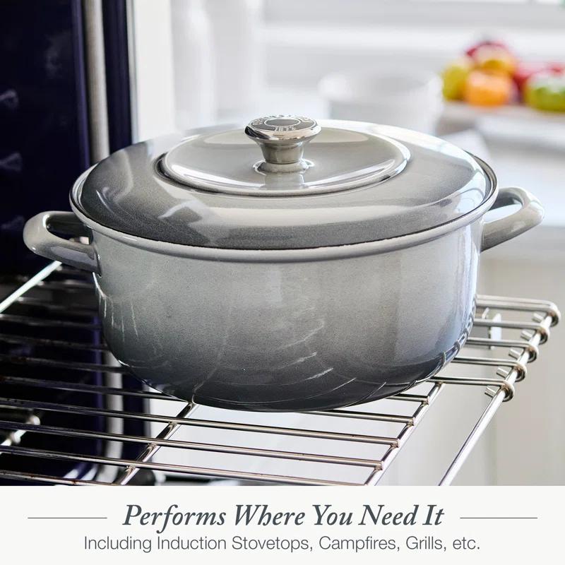 Merten and Storck Merten And Storck 7 Quarts Non-Stick Enameled Cast Iron Round Dutch Oven