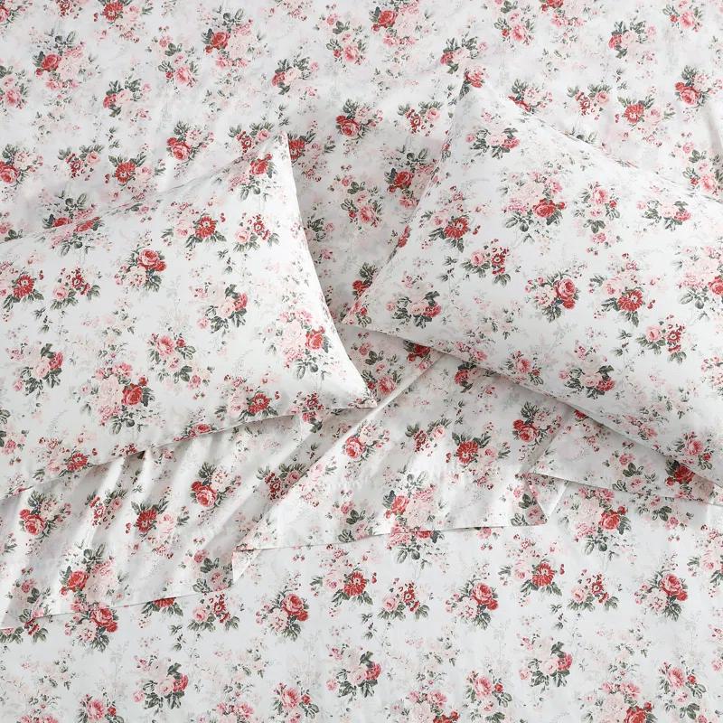 Laura Ashley Printed Cotton Percale Sheet Set