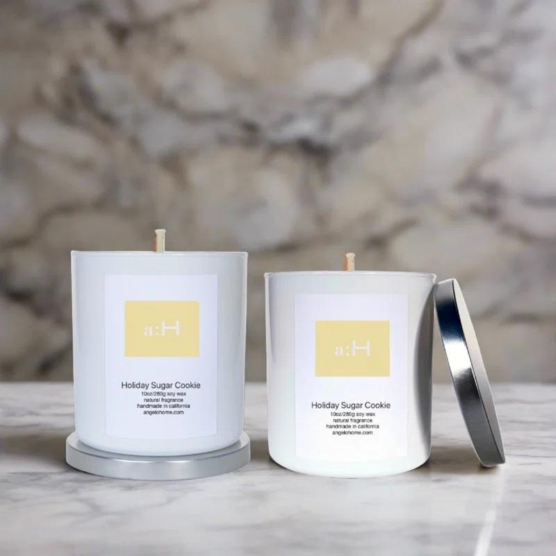 A:H Holiday Sugar Cookie Scented Tumbler Candle with Glass Holder