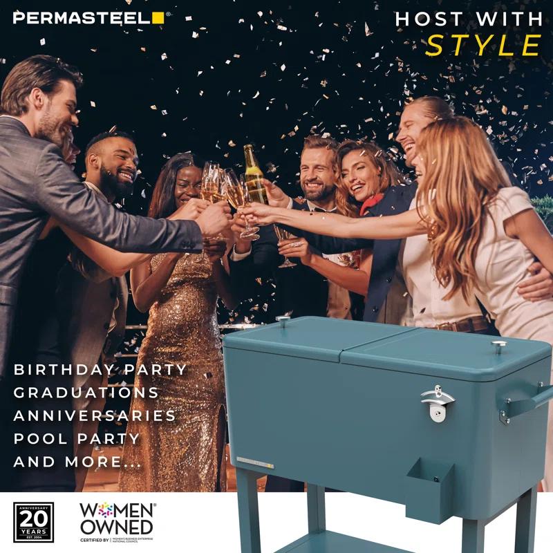 Permasteel 80-Qt Outdoor Patio Cooler with Removable Basin