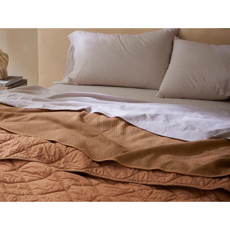Coyuchi Honeycomb Hand Woven Throw Blanket