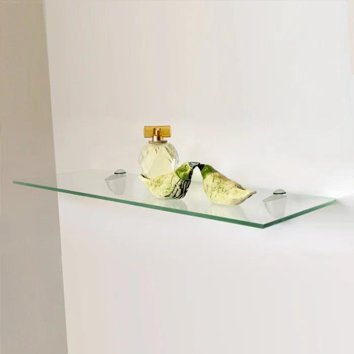 Latitude Run® Glass Accent Shelf with Adjustable Shelves
