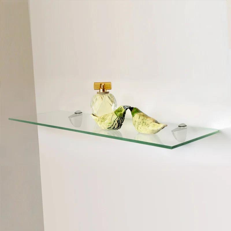 Latitude Run® Glass Accent Shelf with Adjustable Shelves