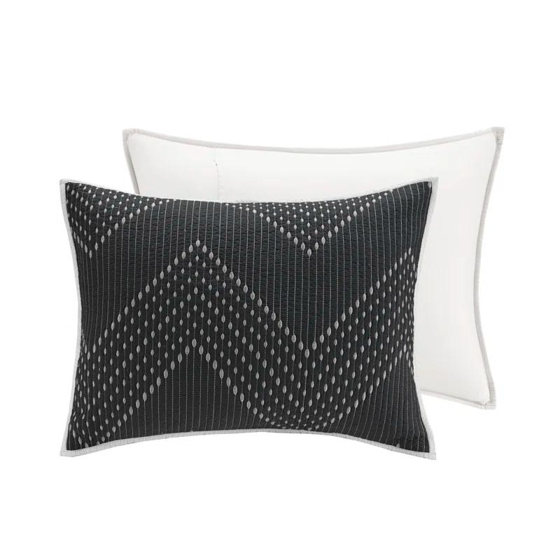 INK+IVY Pomona 3 Piece Embroidered Cotton Quilt Set