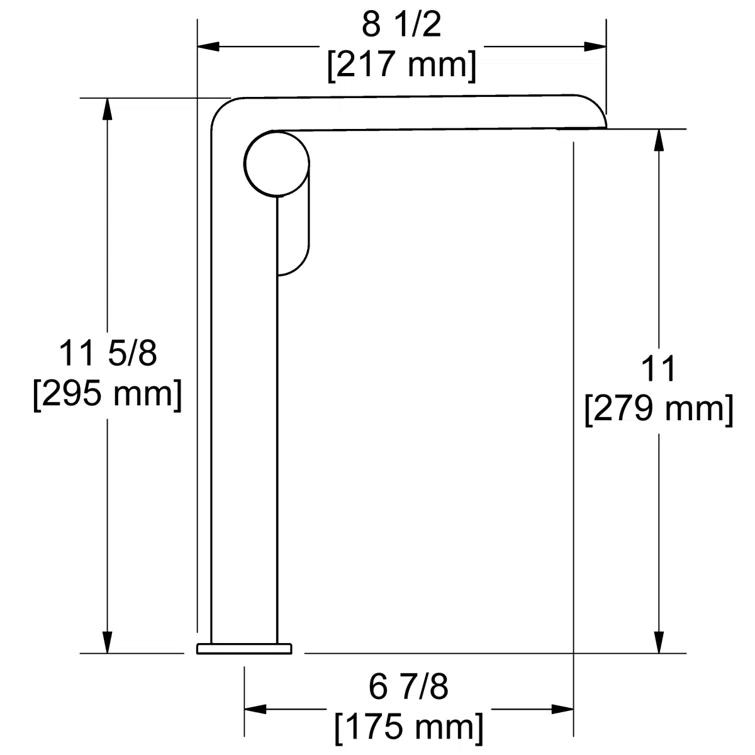 Riobel Ciclo™ Vessel Sink Bathroom Faucet CIL01LNBKBG