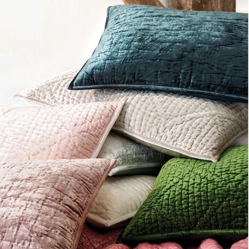 Pine Cone Hill Parisienne Velvet Evergreen Quilted Sham