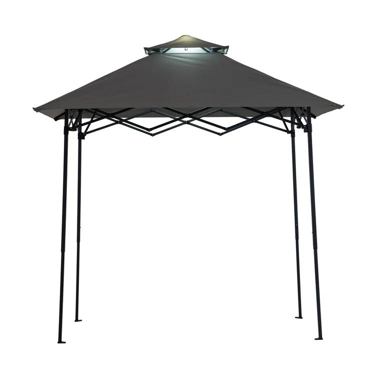 SUNJOY 8' x 5'  Pop up Grill Gazebo Double Tiered Outdoor Gazebo Standing-Height Canopy with Magnetic LED Light, Adjustable Ceiling Height, for BBQ,Picnics, Outdoor Events & Reviews | Wayfair