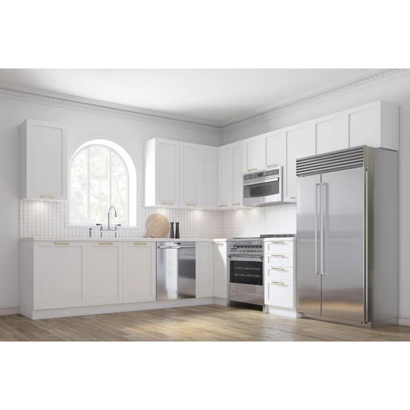 Cambridge Everest Quick Assemble Modern Style, Shaker White Base Kitchen Cabinet,1 Drawer