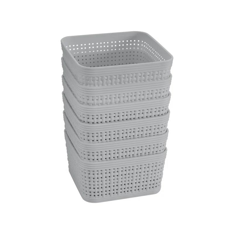 Simplify Simplify Plastic Basket (Set of 6)