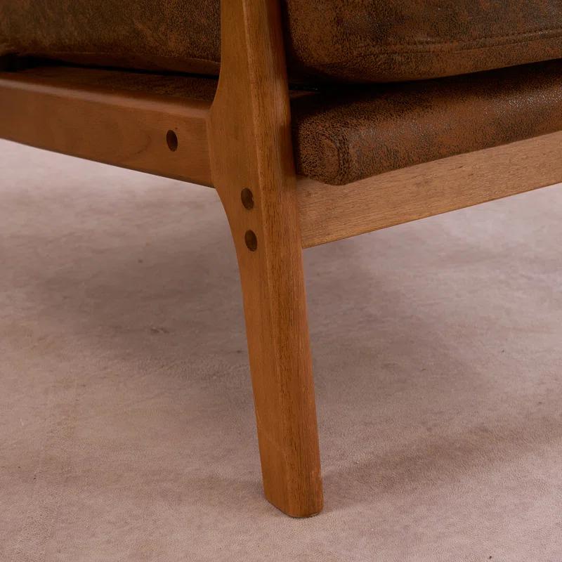 Lemley 25.6" Wide Armchair Solid Wood Aceent Chair