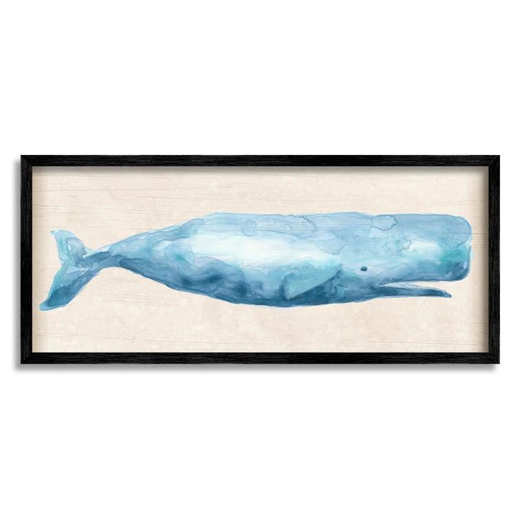 Stupell Industries " Rustic Blue Whale " by June Erica Vess