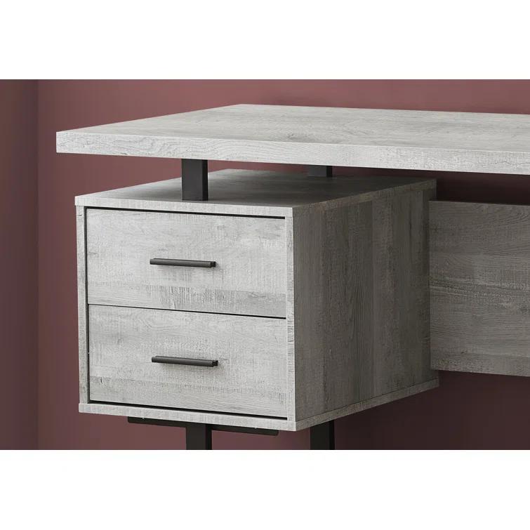 Monarch Specialties Computer Desk, Home Office, Laptop, Left, Right Set-Up, Storage Drawers, 60"L, Metal, Laminate
