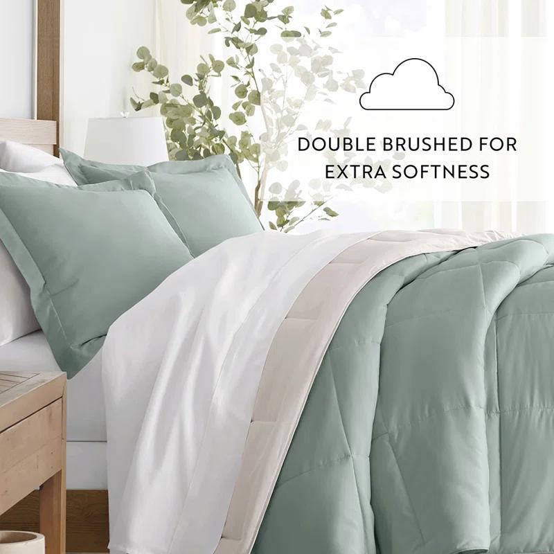Reversible Down-Alternative Comforter Bedding Set
