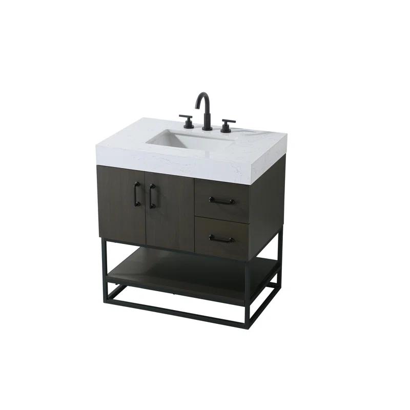 Living District 32 inch Single Bathroom Vanity