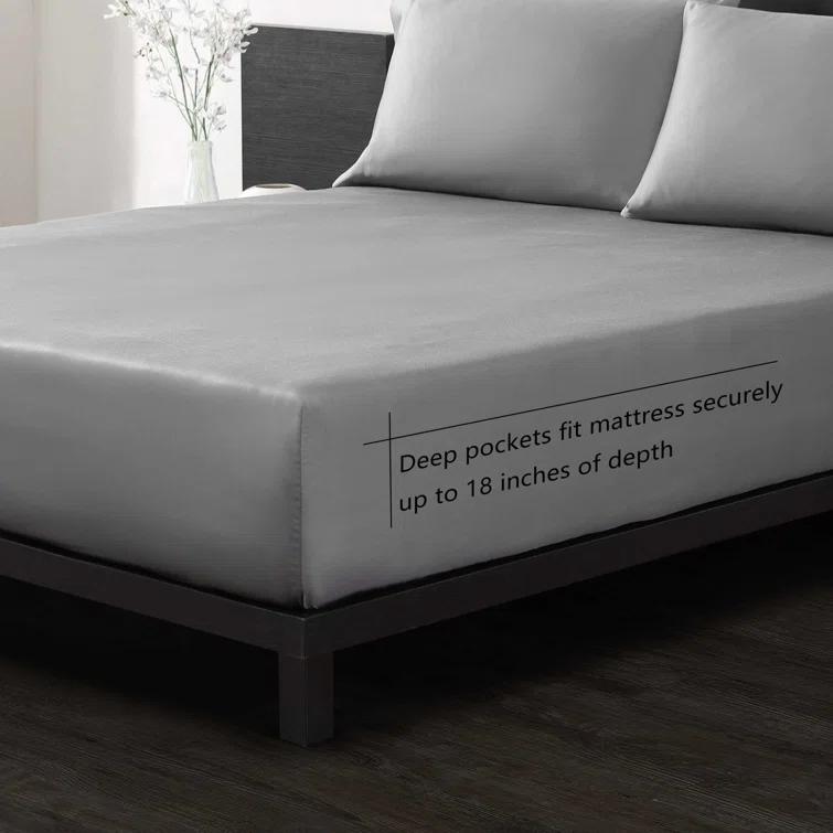 Vera Wang Vera Wang T800 Sateen Solid CVC Sheet Set