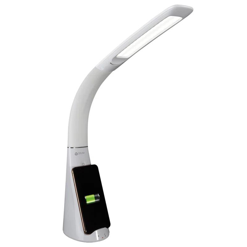 OttLite OttLite Purify LED Sanitizing Desk Lamp with Wireless Charging, Touch Activated, Flexible Neck