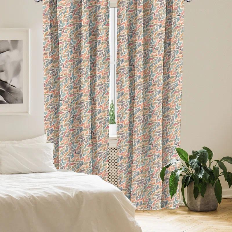 Ambesonne Boho Semi-Sheer Rod Pocket Sliding Panel (Set of 2)