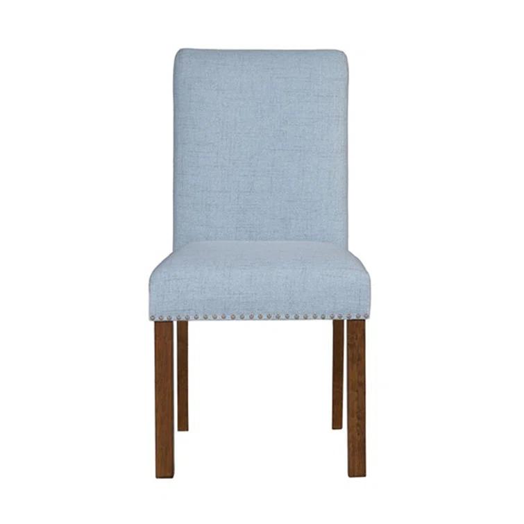 510 Design Aubrey Upholstered Dining Chairs with Silver Nailhead Trim - Set of 2 - Natural (Set of 2)
