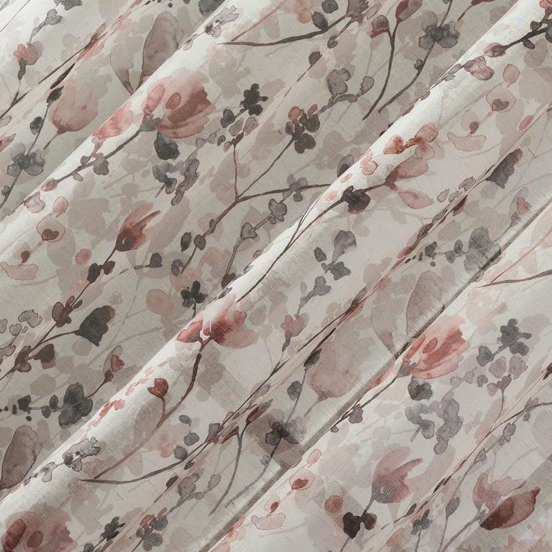 Scott Living Jessa Linen Blend Floral Semi-Sheer Rod Pocket Single Curtain Panel & Reviews | Wayfair