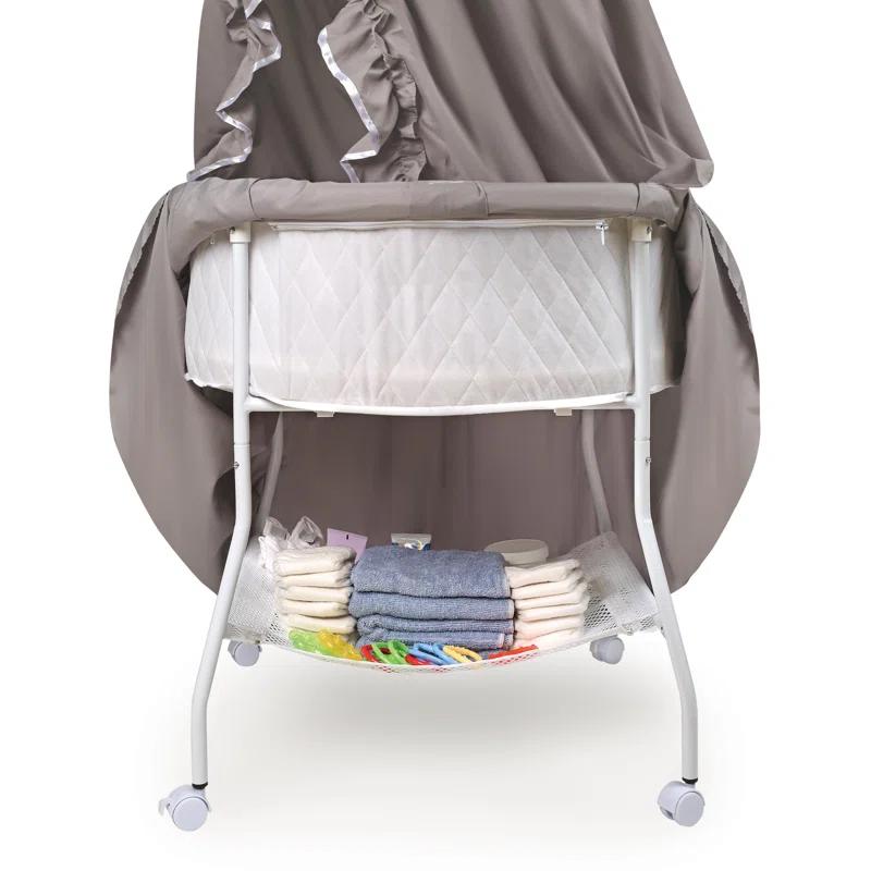 Harriet Bee Deford Bassinet with Bedding with Mattress and Stand