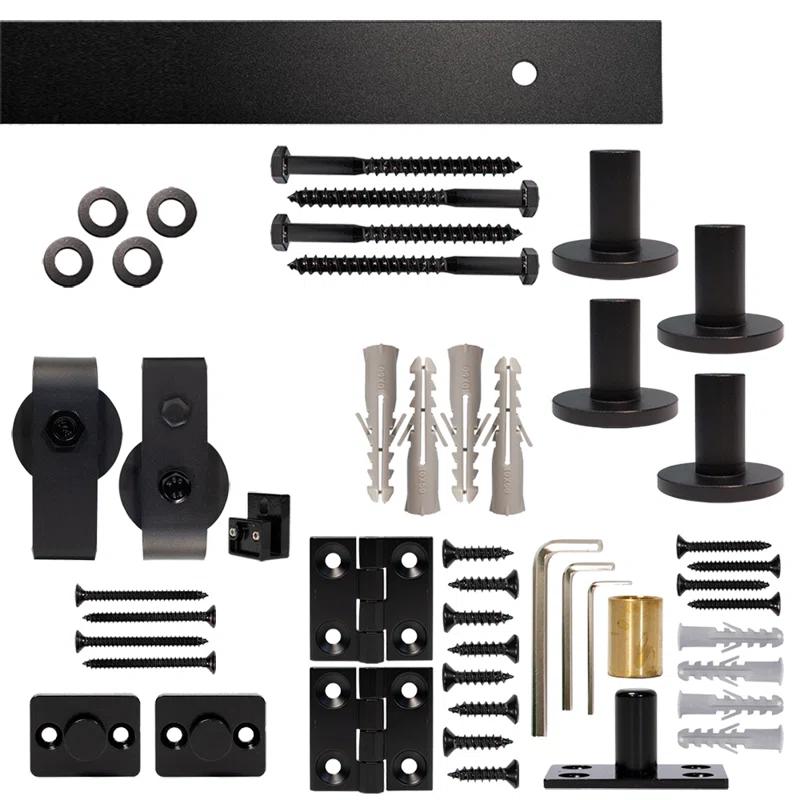 Bi-Fold Top Mount Sliding Standard Single Track Barn Door Hardware Kit