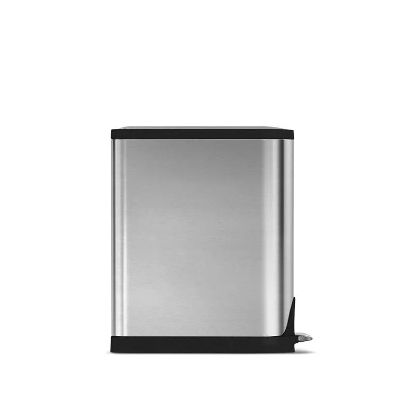 Simplehuman 45-Liter Brushed Stainless Steel Butterfly Step Trash Can