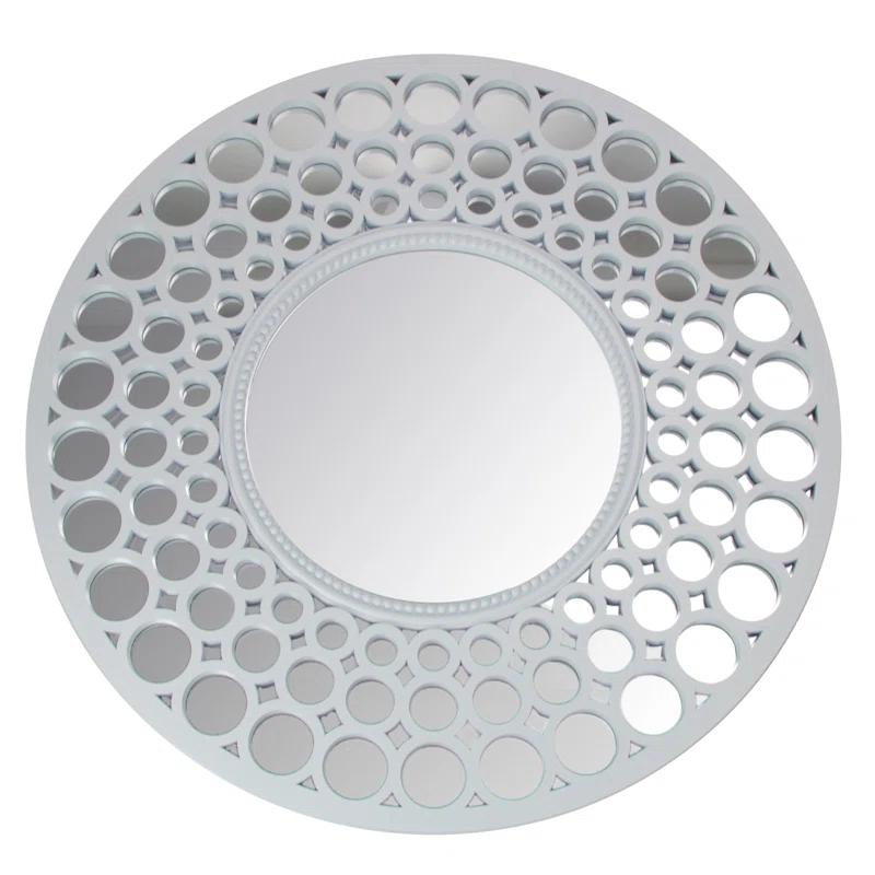 24.75" Cascading Orbs Round Wall Mirror