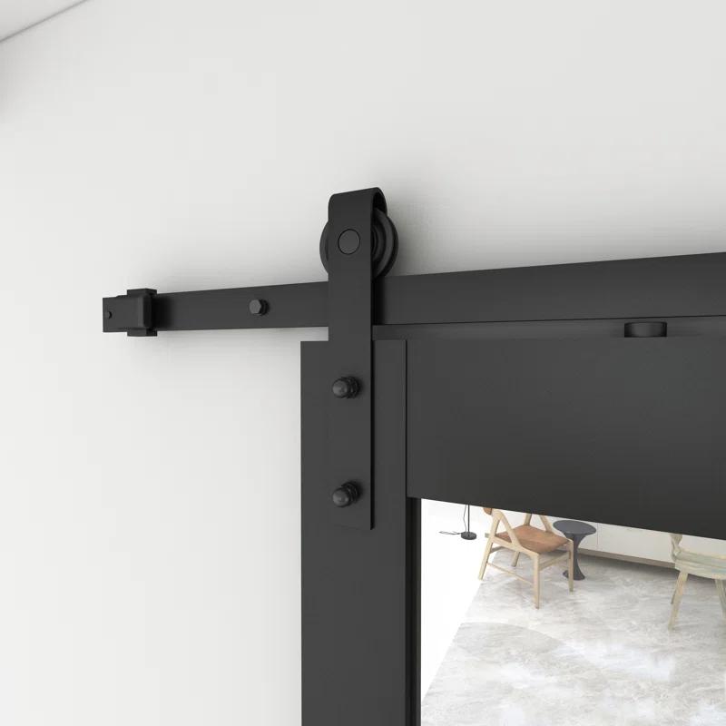 Calhome Sliding Mirror Barn Door with Hardware Kit and Door Handle
