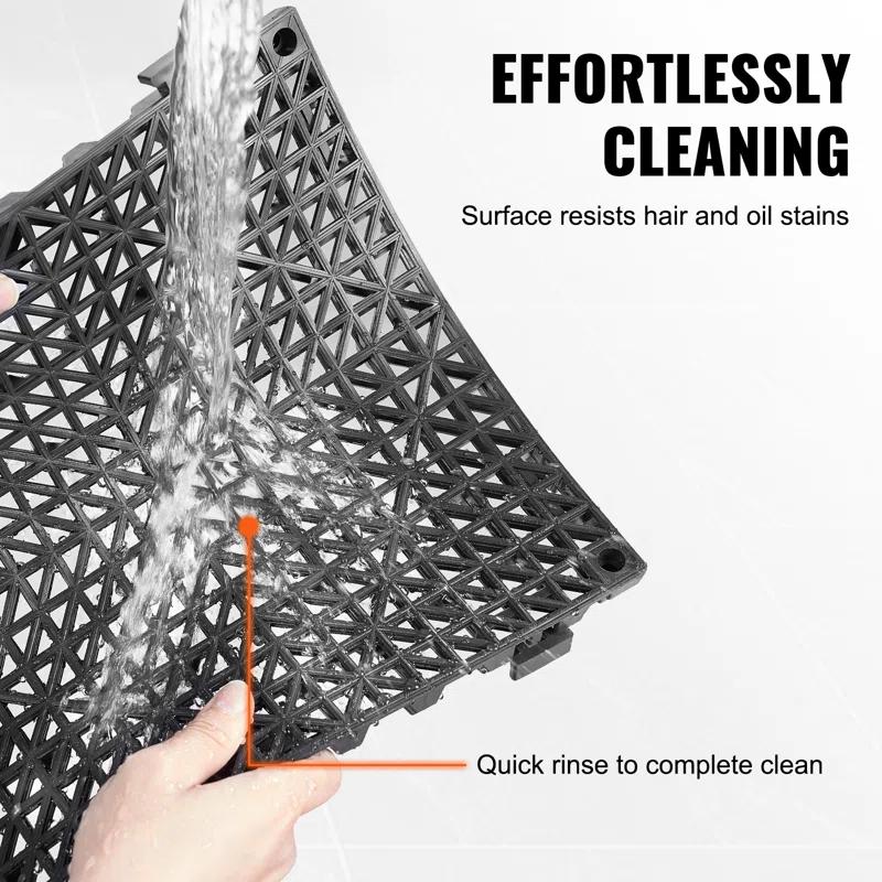 VEVOR VEVOR 12" X 12" Drainage Mats In Different Colors VEVOR 12'' W x 12'' L Garage Flooring Drain Tiles (Set of 55)