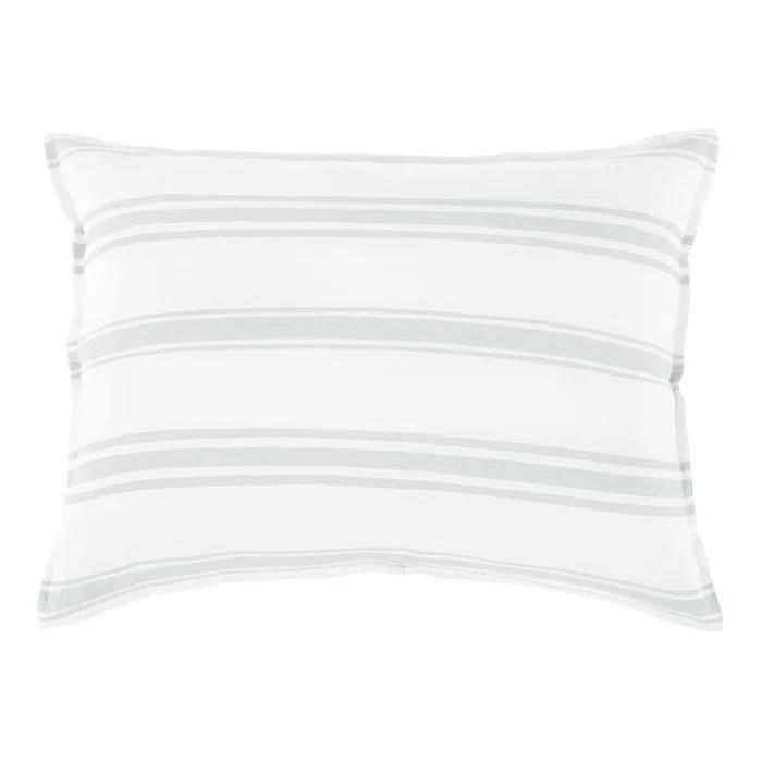Jackson Sham by Pom Pom at Home - White and Ocean / Standard