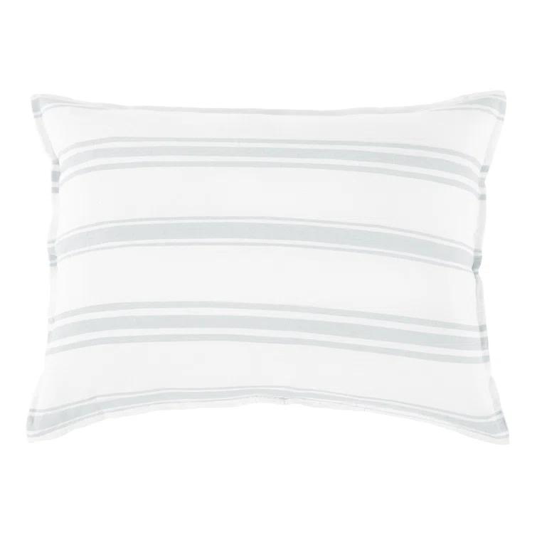 Jackson Sham by Pom Pom at Home - White and Ocean / Standard