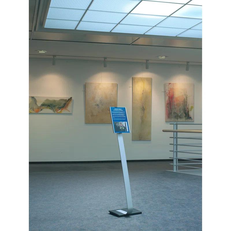 Info Sign Duo Floor Sign Stand For Letter-Size Inserts, 44-1/2" High