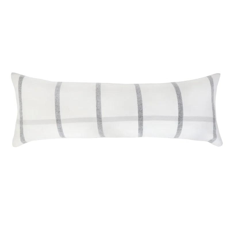 Pom Pom At Home Copenhagen Plaid Feather Reversible Throw Pillow