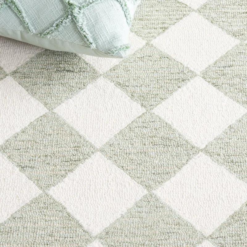 Safavieh Ebony Hand Tufted Wool Pile Checkered Rug