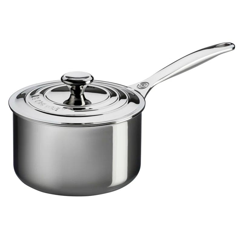 Le Creuset Stainless Steel Saucepan with Lid