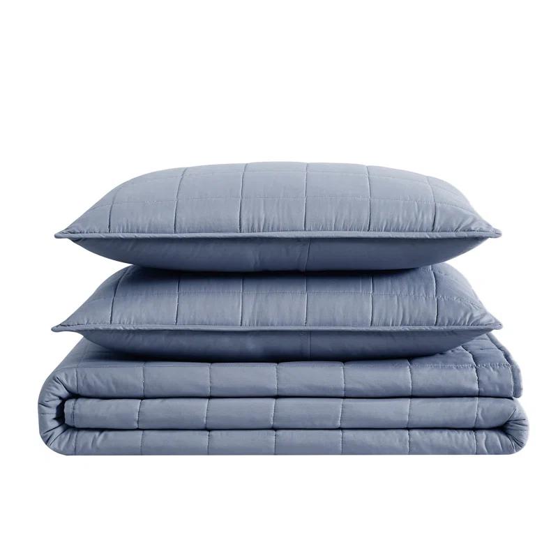 London Fog London Fog Garment Wash Solid Quilt Set