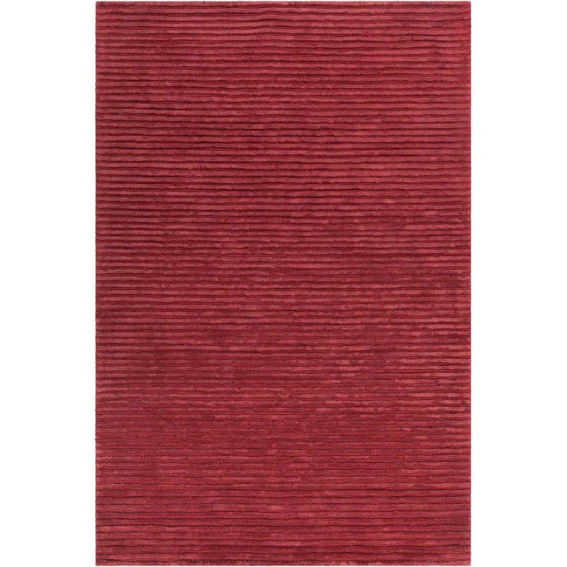 Angelo Hand Tufted Red Wool Area Rug
