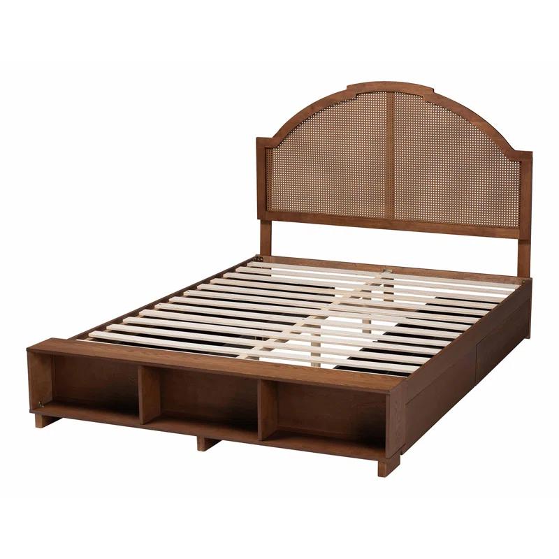 Bayou Breeze Baxton Studio Besim Mid-Century Brown Storage Bed