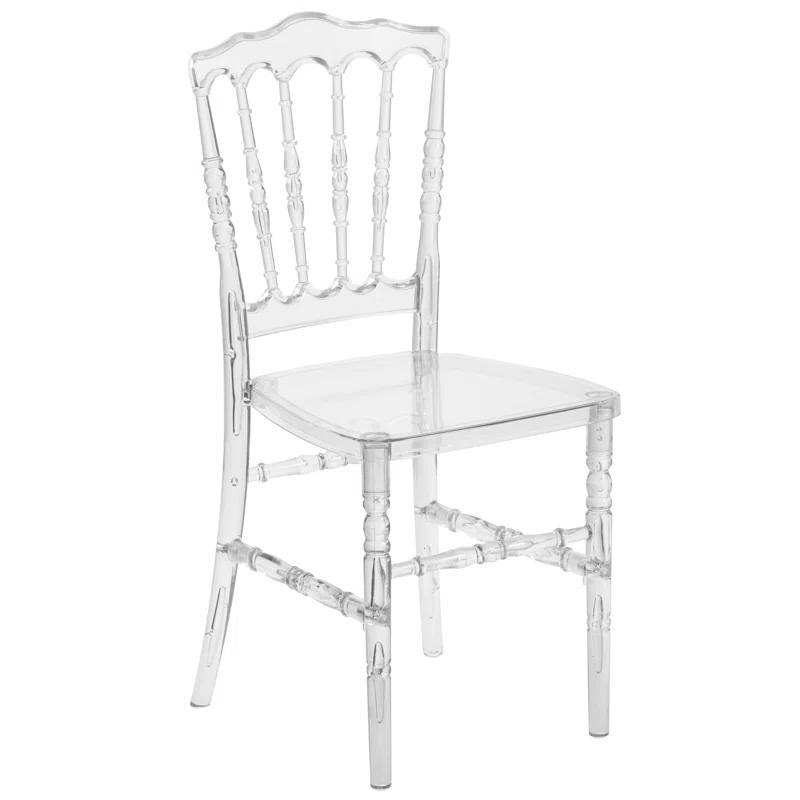 Flash Furniture Wintour Crystal Ice Napoleon Stacking Chair - Event Seating - Hospitality Seating (Set of 2)
