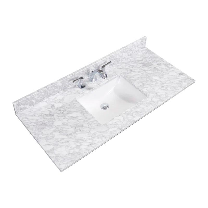 Oristano 49'' Marble Single Bathroom Vanity Top with Sink