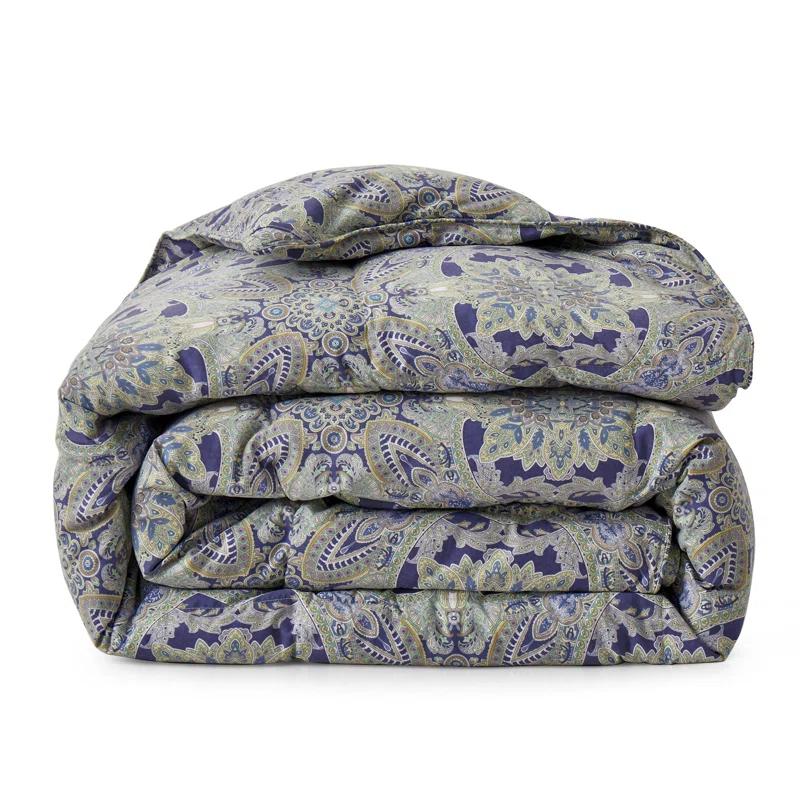 Lark Manor™ All Season Paisley Floral Printed Vintage Goose Feather Down Comforter