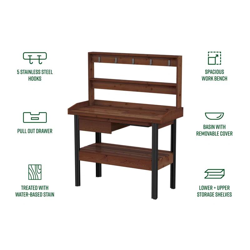 Vita Cedar Potting Bench
